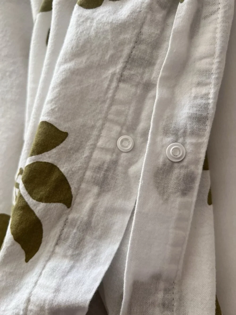 IKEA VÅRTÖREL Duvet Cover TWIN Pillowcase 100% Cotton Floral Hibiscus Green NICE